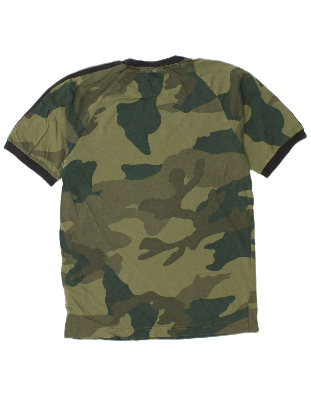 ADIDAS Mens T-Shirt Top Small Khaki Camouflage Cotton