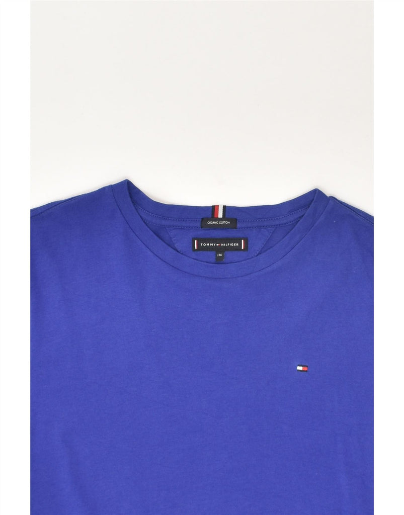 TOMMY HILFIGER Boys T-Shirt Top 15-16 Years Blue Cotton | Vintage Tommy Hilfiger | Thrift | Second-Hand Tommy Hilfiger | Used Clothing | Messina Hembry 