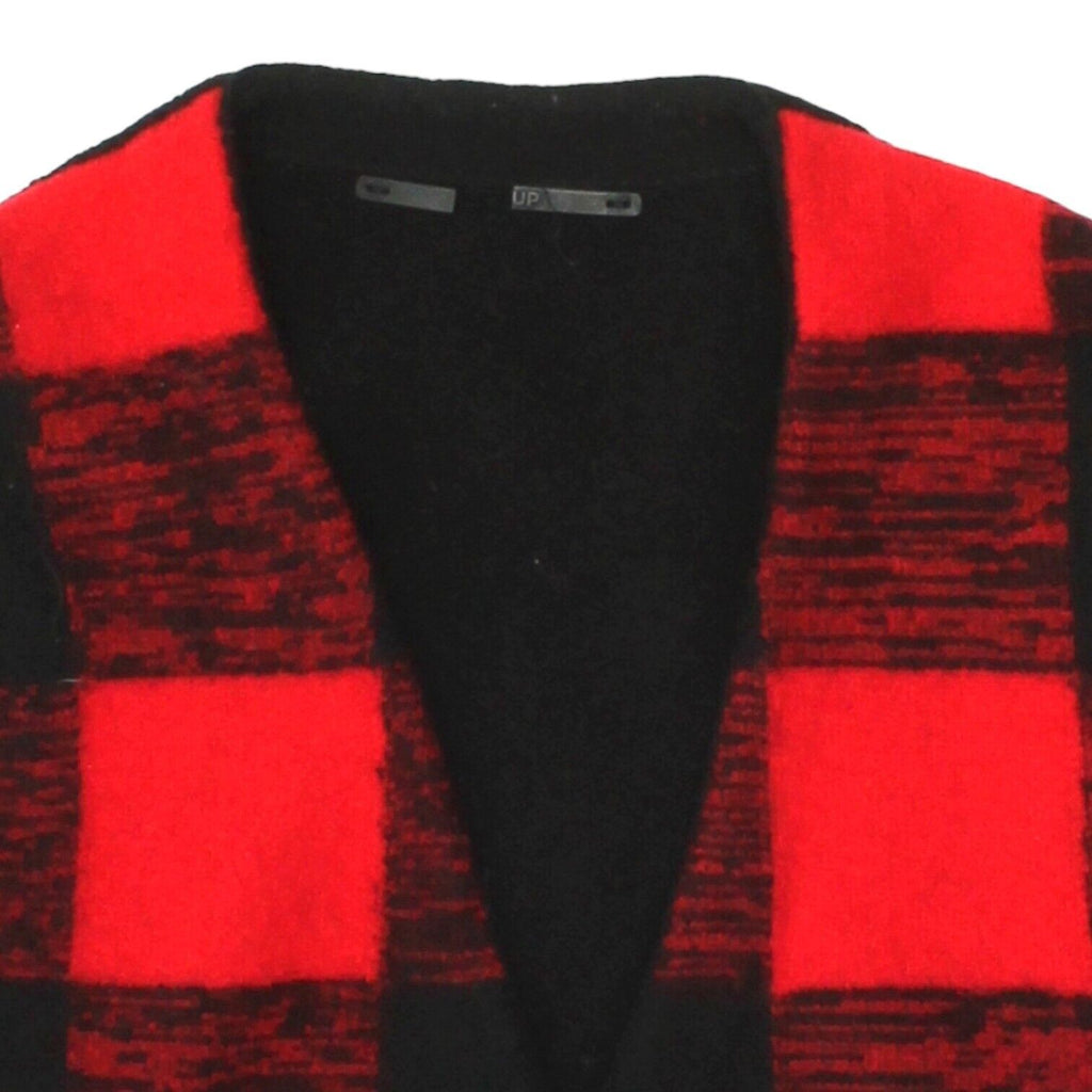 Dondup Mens Black Red Wool Knit Cardgian | Vintage High End Designer Sweater VTG Vintage Messina Hembry and Second-Hand Messina Hembry from Messina Hembry 