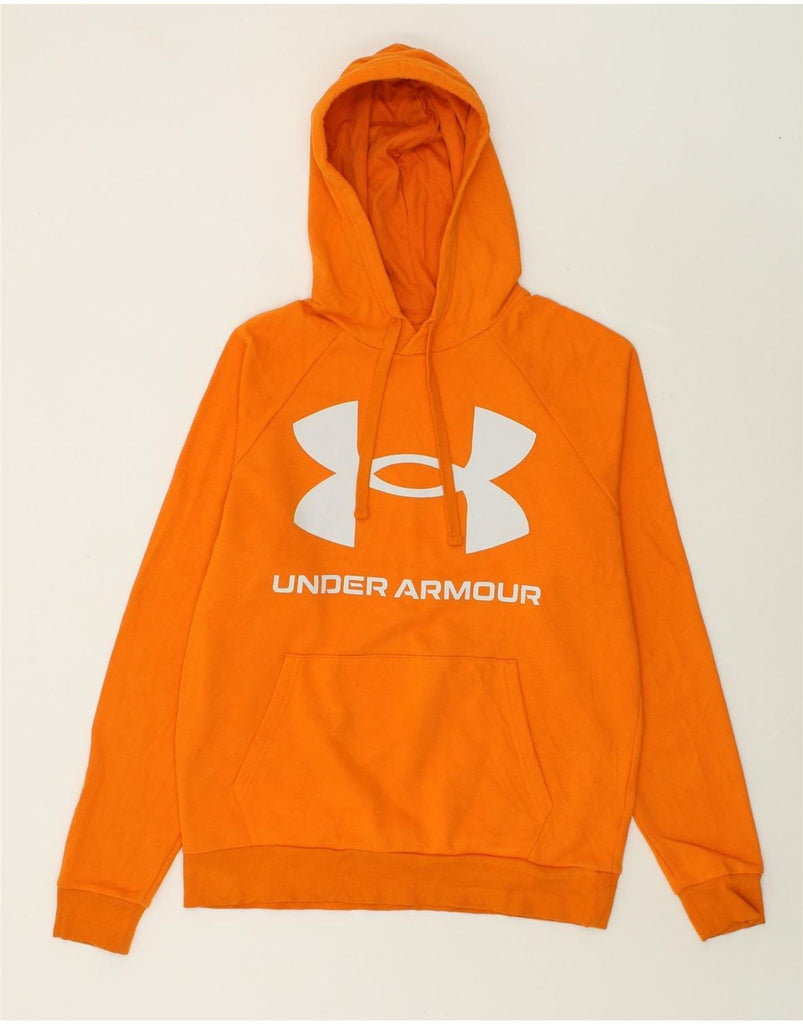 UNDER ARMOUR Mens Graphic Hoodie Jumper Medium Yellow Cotton | Vintage Under Armour | Thrift | Second-Hand Under Armour | Used Clothing | Messina Hembry 