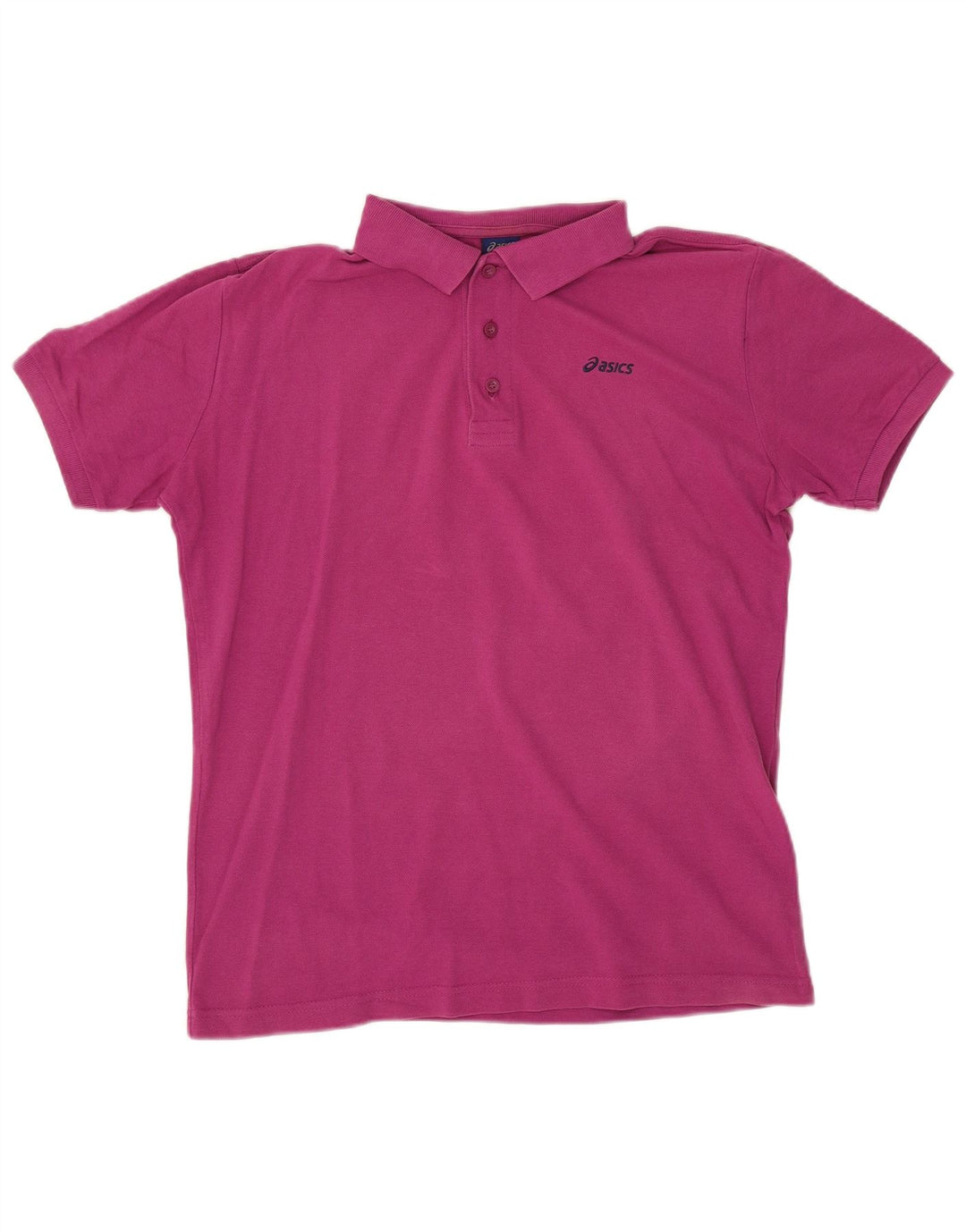 Asics Mens Polo Shirt Medium Maroon Cotton