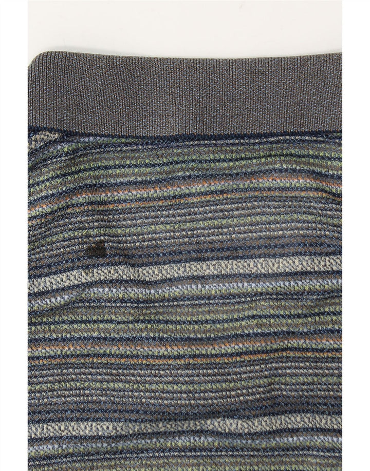 Ginalebole Mens Polo Shirt XL Blue Striped