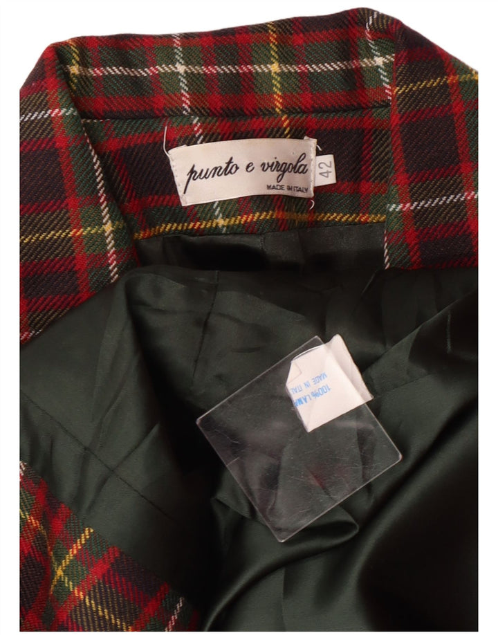 Punto e Virgola Womens Blazer Jacket IT 42 Medium Multicoloured Check
