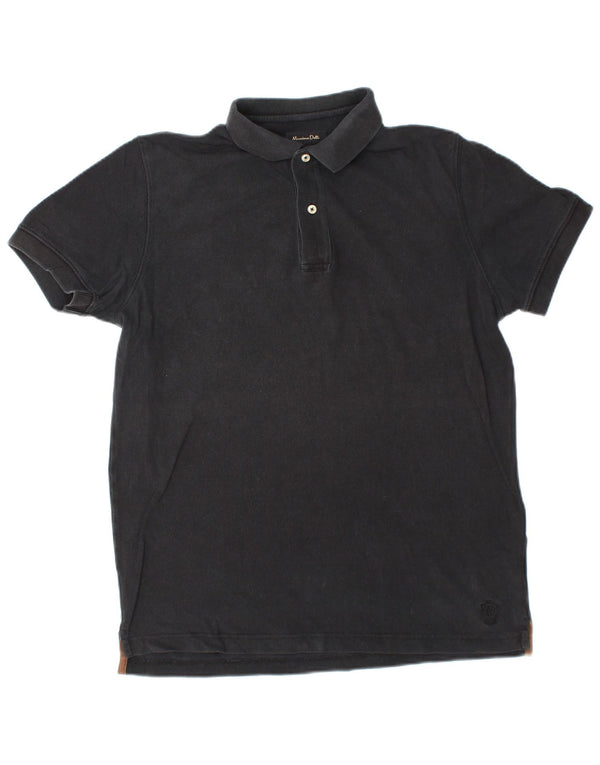 MASSIMO DUTTI Mens Polo Shirt Small Black