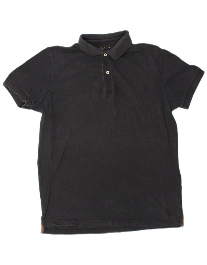 MASSIMO DUTTI Mens Polo Shirt Small Black