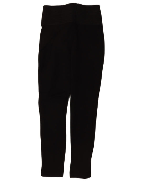 Zara Womens Crop Leggings UK 12 Medium Black Polyester
