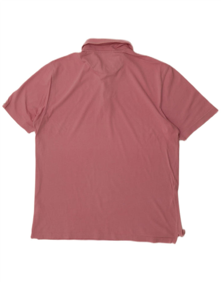 Calvin Klein Mens Polo Shirt Medium Pink Cotton