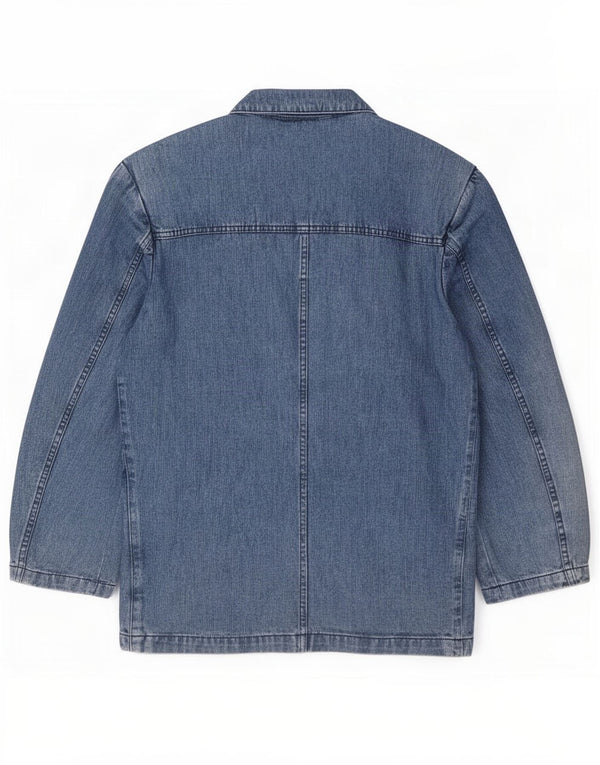Carrera Mens 2 Button Denim Blazer Jacket UK 38 Medium Blue Cotton