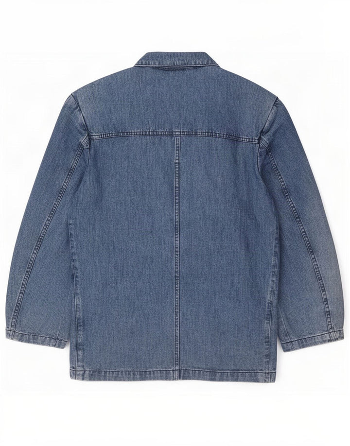 Carrera Mens 2 Button Denim Blazer Jacket UK 38 Medium Blue Cotton
