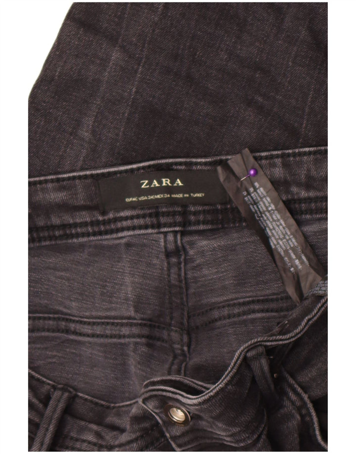 Zara Mens Distressed Slim Jeans EU 44 Large W34 L28 Grey Cotton