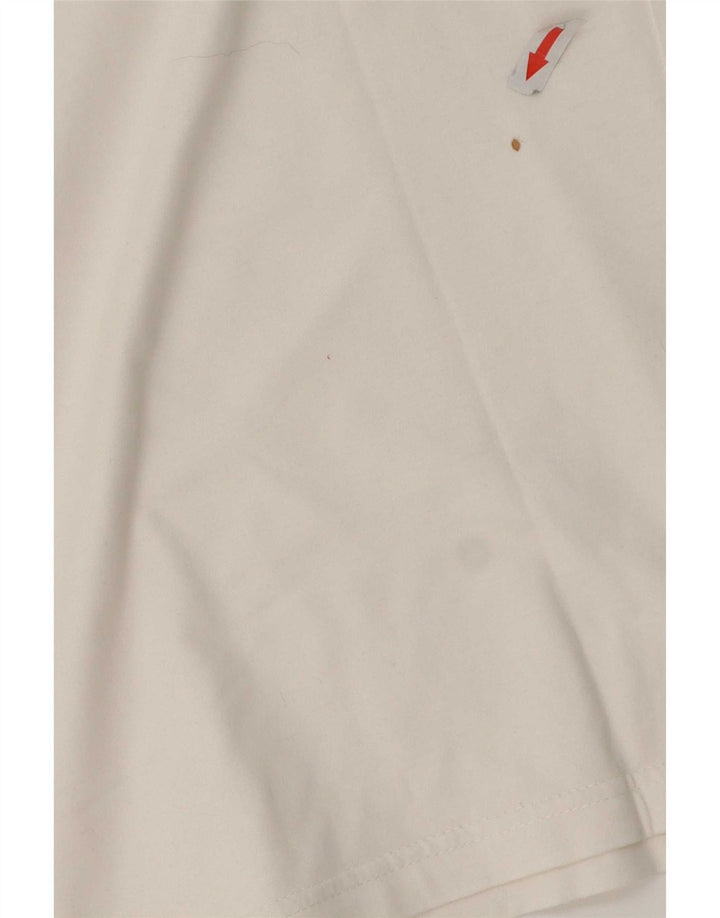 Lotto Mens Polo Shirt Large White Spotted Cotton
