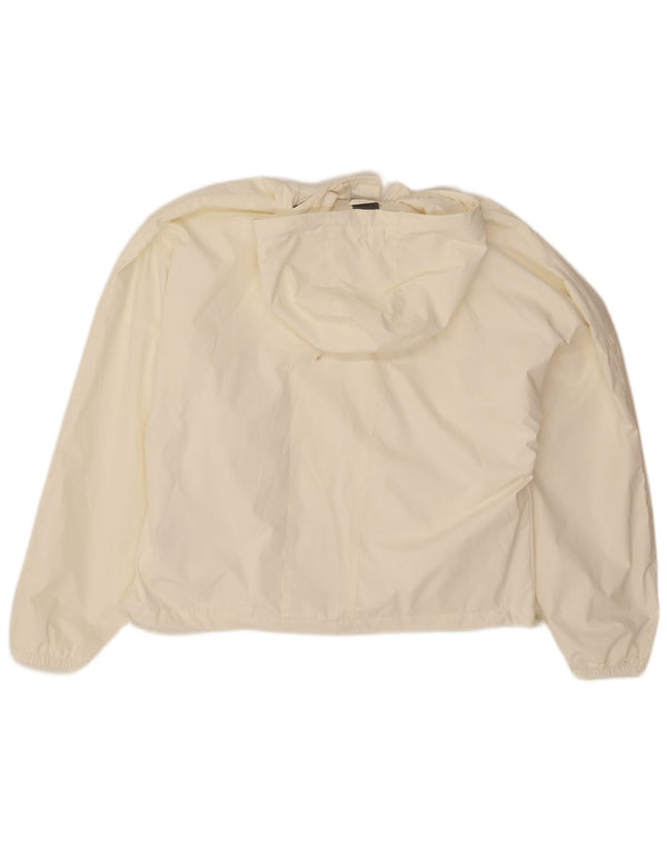 New Balance Womens Oversized Hooded Windbreaker Jacket UK 14 Medium White