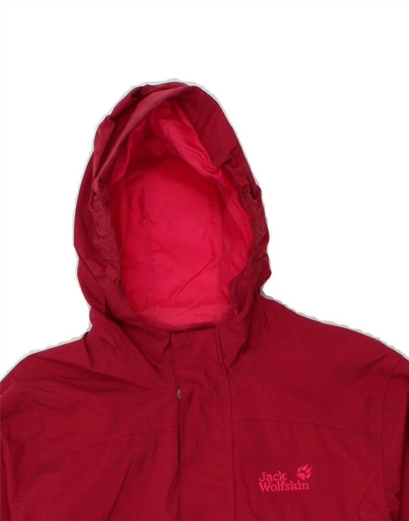 JACK WOLFSKIN Girls Hooded Rain Jacket 12-13 Years Red Polyamide | Vintage Jack Wolfskin | Thrift | Second-Hand Jack Wolfskin | Used Clothing | Messina Hembry 