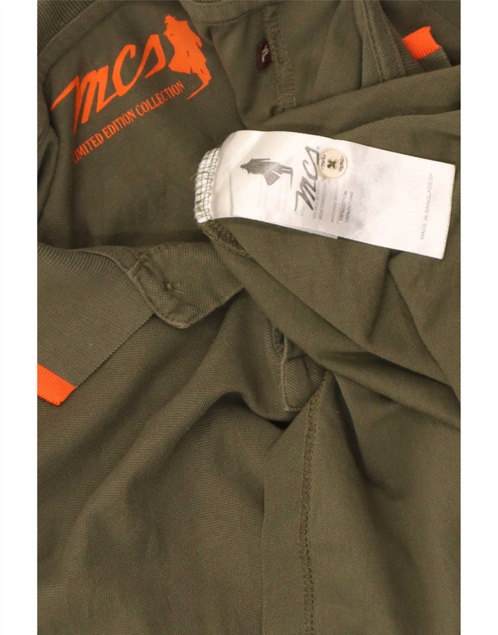 Marlboro Classics Mens Polo Shirt XL Khaki Cotton