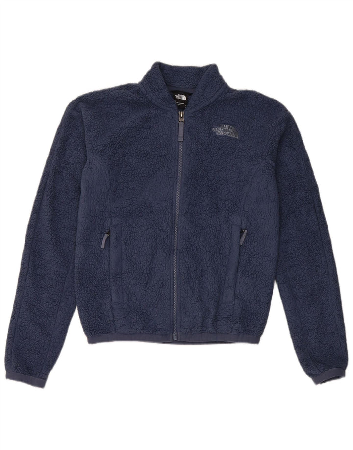 The North Face Womens Fleece Jacket UK 6 XS Navy Blue Polyester