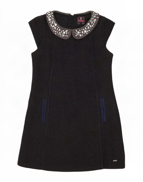 Superdry Womens Shift Dress UK 12 Medium Navy Blue Flecked Wool