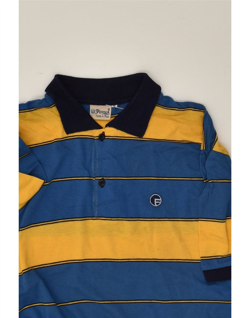 VINTAGE Mens Polo Shirt Small Blue Striped | Vintage Vintage | Thrift | Second-Hand Vintage | Used Clothing | Messina Hembry 