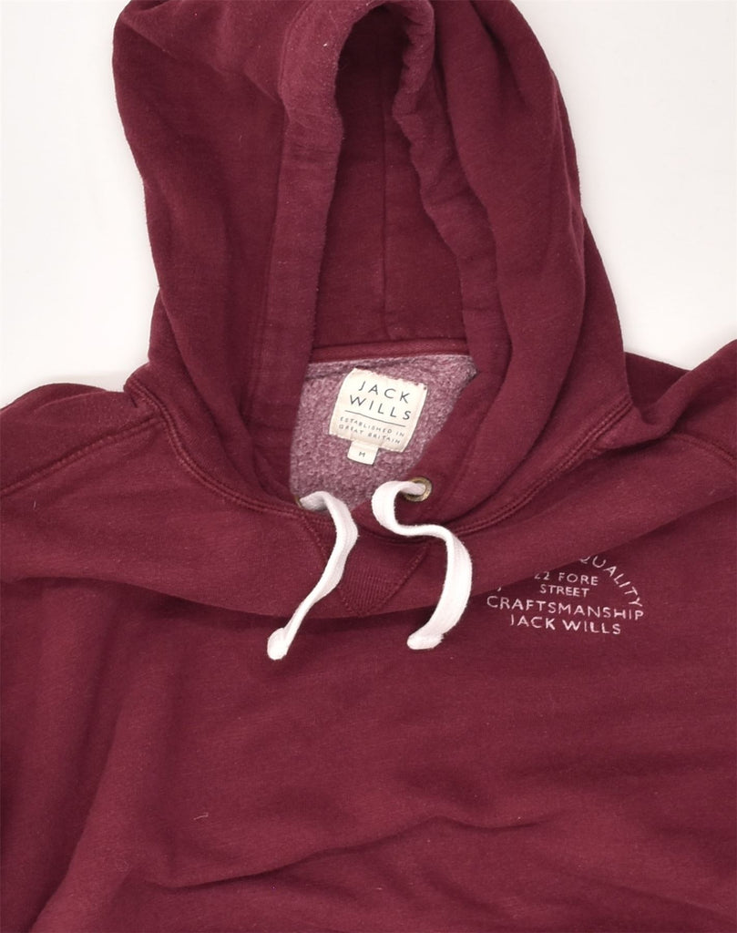 JACK WILLS Mens Hoodie Jumper Medium Burgundy Cotton | Vintage Jack Wills | Thrift | Second-Hand Jack Wills | Used Clothing | Messina Hembry 