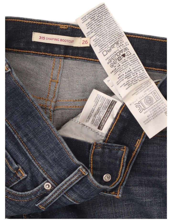 Levi's Womens 315 Shaping Bootcut Jeans W26 L29 Blue Cotton