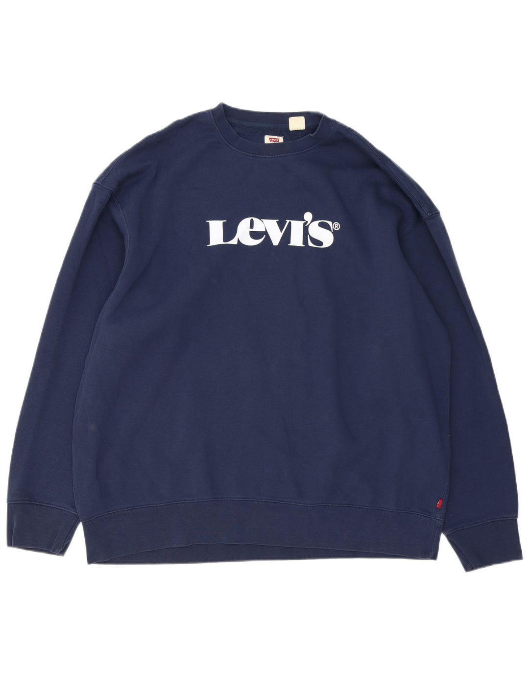 Levi's Mens Relaxed Graphic Sweatshirt Jumper XL Navy Blue Cotton