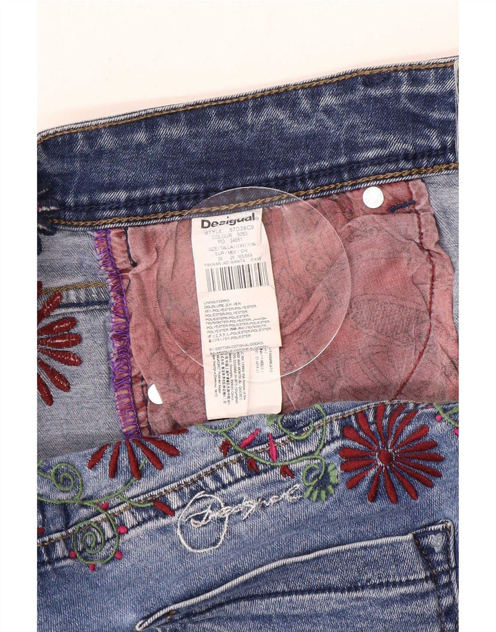Desigual Womens Slim Jeans W26 L29 Blue Polyester