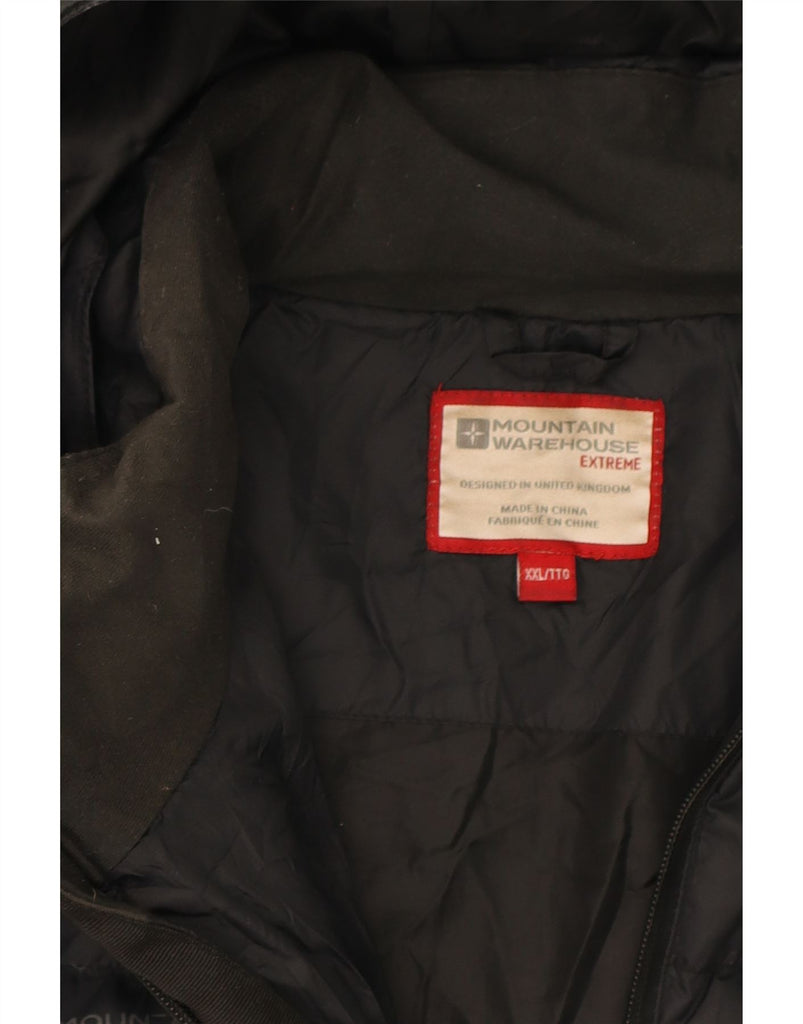 MOUNTAIN WAREHOUSE Mens Hooded Padded Jacket UK 44 2XL Black Nylon Vintage Mountain Warehouse and Second-Hand Mountain Warehouse from Messina Hembry 