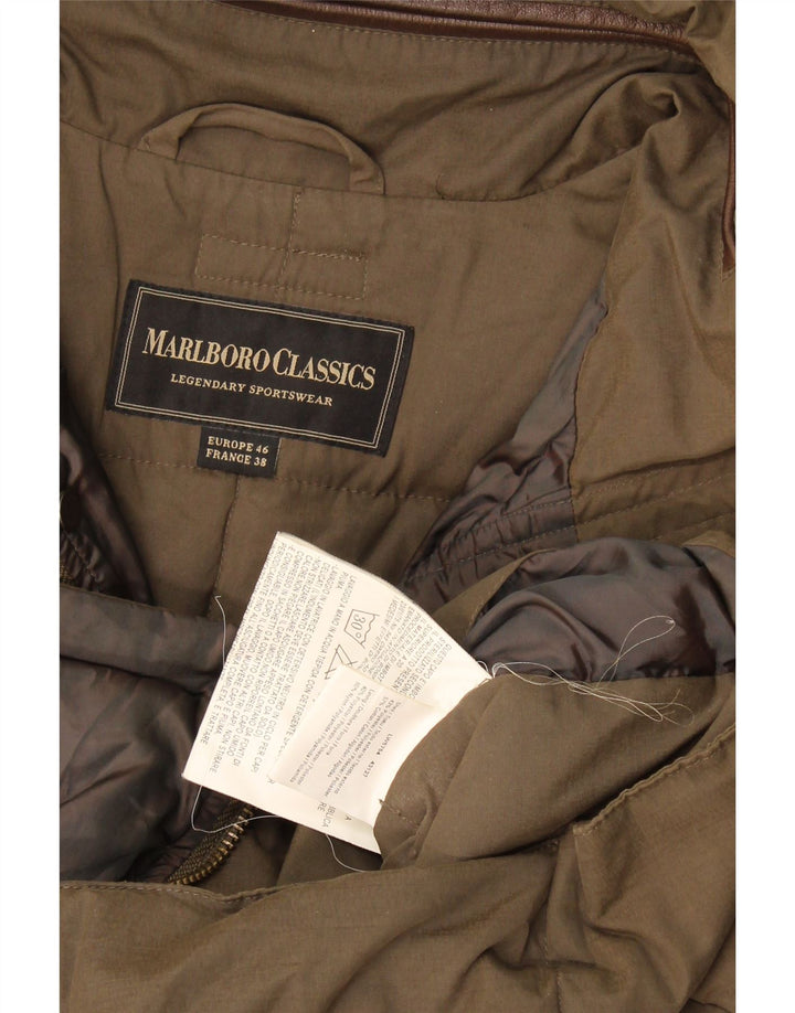 Marlboro Classics Mens Padded Gilet EU 46 Small Khaki Polyester