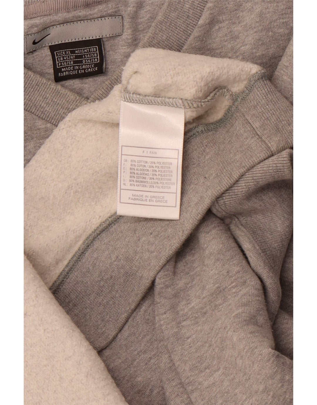 NIKE Mens Sweatshirt Jumper UK 45/47 XL Grey Cotton