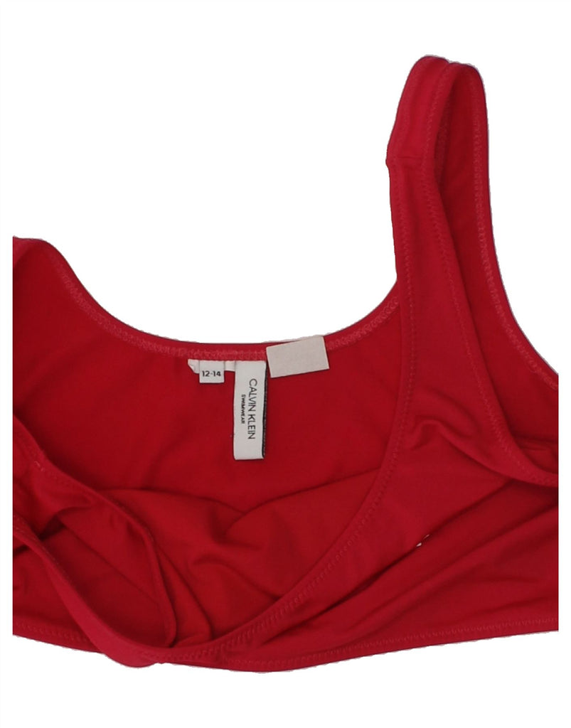 CALVIN KLEIN Girls Sport Bra Top 12-13 Years Red | Vintage Calvin Klein | Thrift | Second-Hand Calvin Klein | Used Clothing | Messina Hembry 