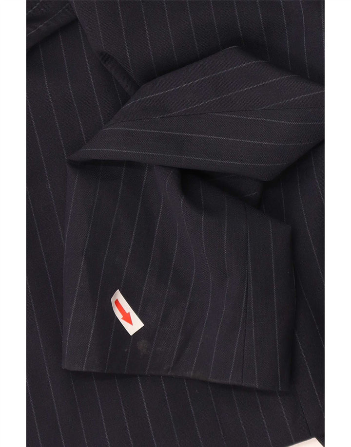 Marks & Spencer Mens Blazer Jacket IT 42 Medium Navy Blue Pinstripe