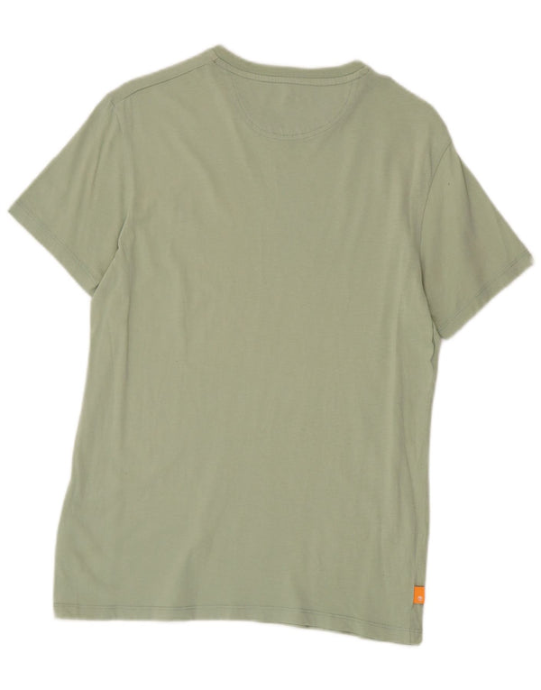 Timberland Mens Slim Fit T-Shirt Top Small Green Cotton