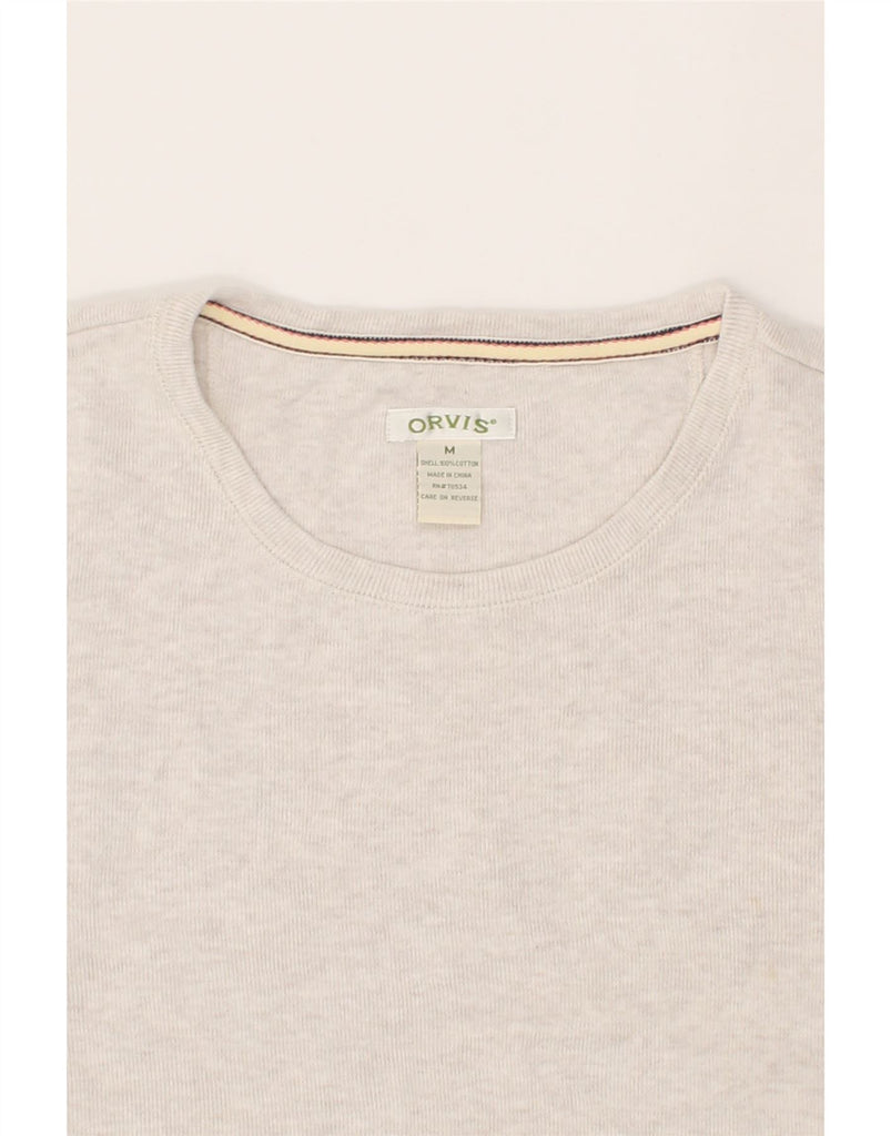 ORVIS Womens Loose Fit Boat Neck Jumper Sweater UK 14 Medium Grey Cotton Vintage Orvis and Second-Hand Orvis from Messina Hembry 