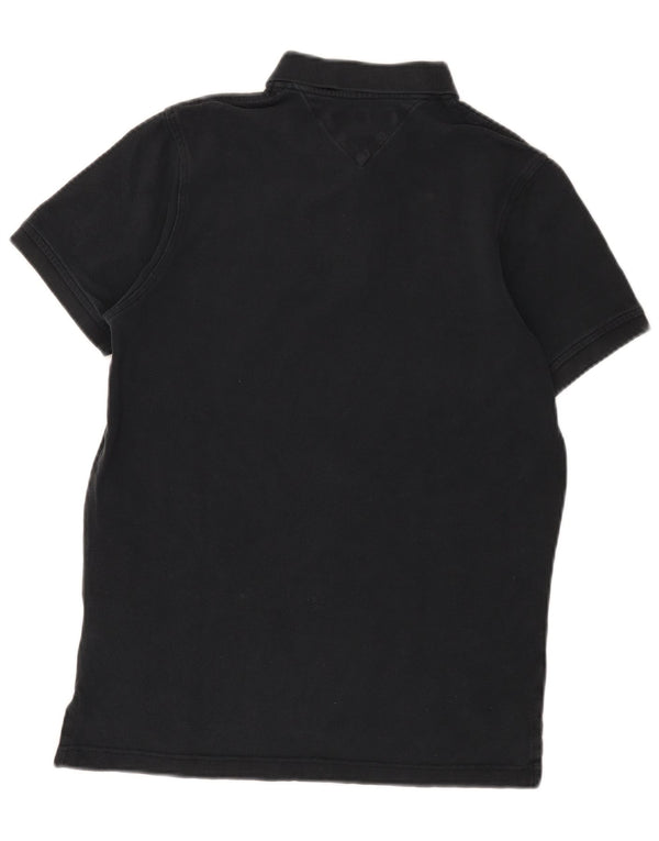 Tommy Hilfiger Mens Slim Fit Polo Shirt Small Navy Blue Cotton