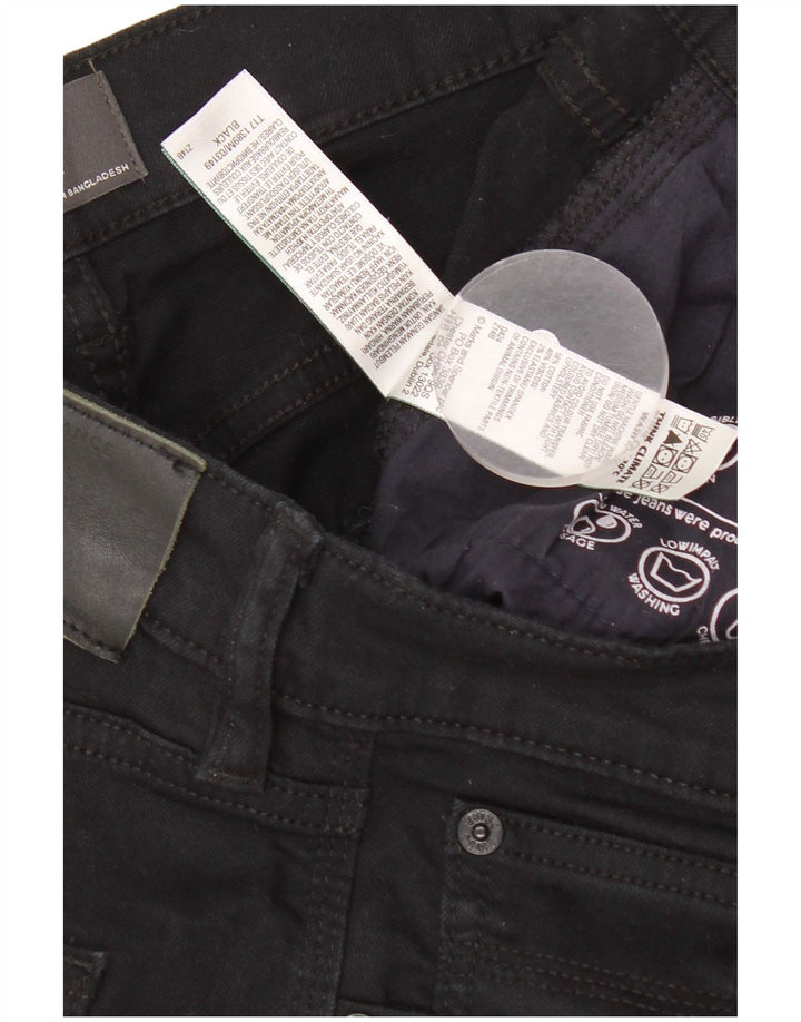 MARKS & SPENCER Mens Straight Jeans W34 L31 Black Cotton