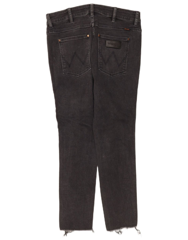 Wrangler Womens Cropped Jeans W32 L25 Black Cotton
