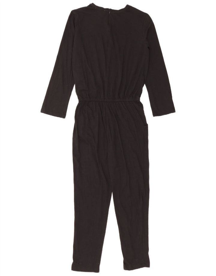 Zara Womens Jumpsuit UK 10 Small  Black Cotton