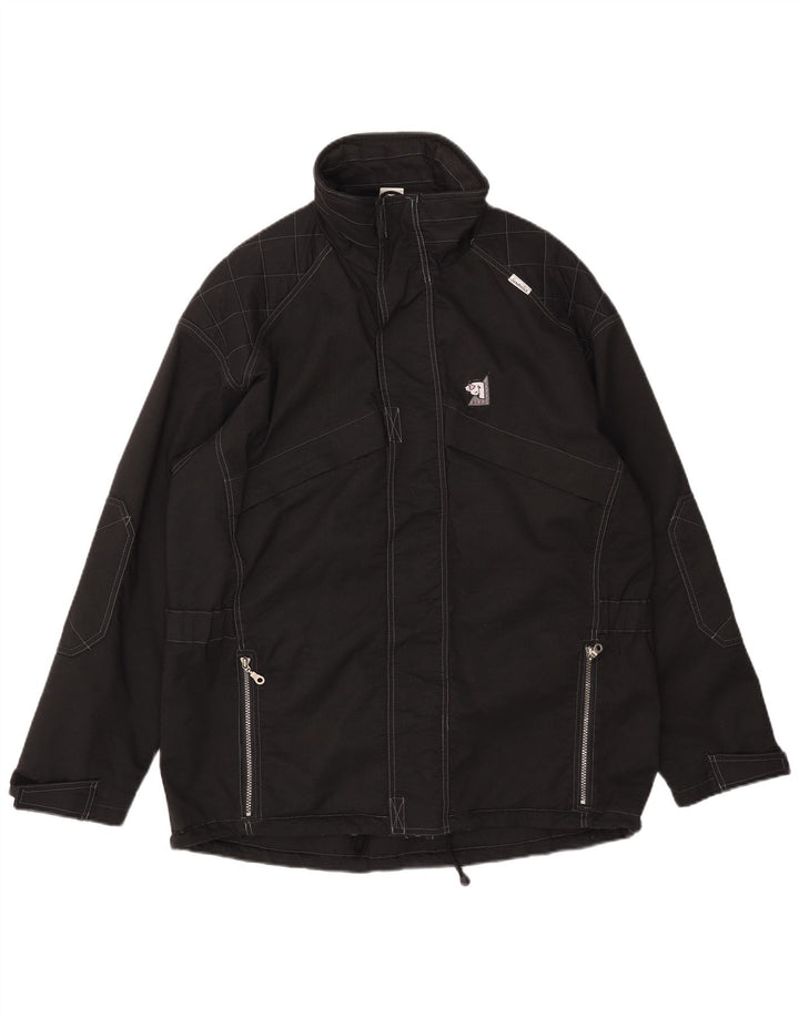 Riff & Riffa Mens Graphic Windbreaker Jacket UK 40 Large Black Polyamide
