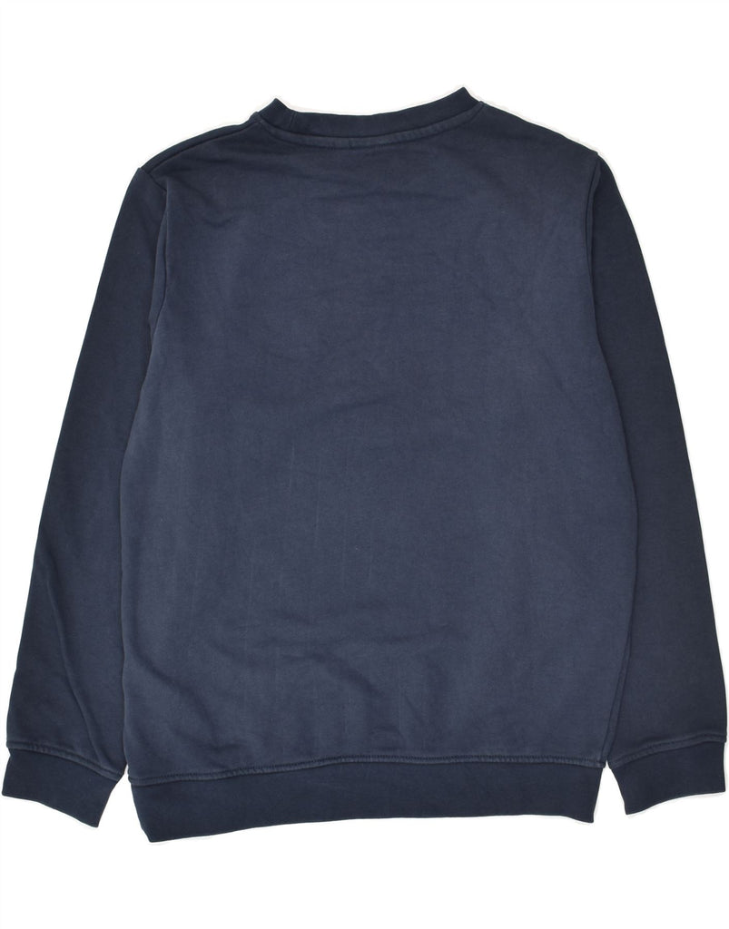 ELLESSE Boys Graphic Sweatshirt Jumper 11-12 Years Navy Blue Cotton | Vintage Ellesse | Thrift | Second-Hand Ellesse | Used Clothing | Messina Hembry 