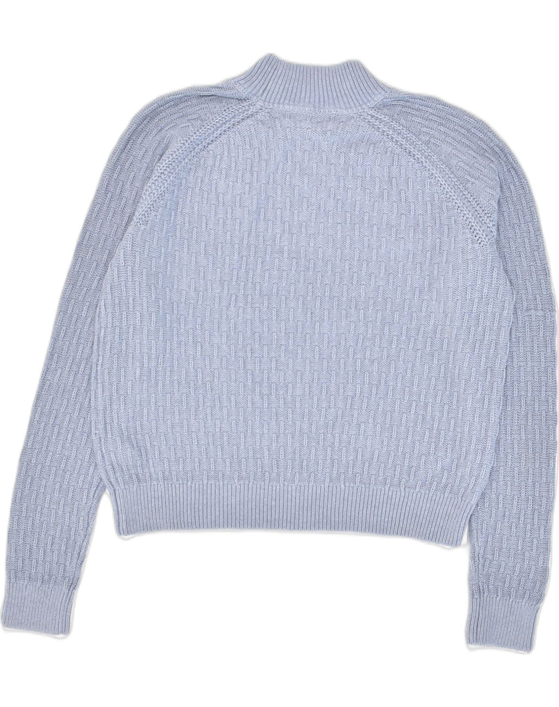 FAT FACE Womens Turtle Neck Jumper Sweater UK 10 Small  Blue Cotton | Vintage Fat Face | Thrift | Second-Hand Fat Face | Used Clothing | Messina Hembry 