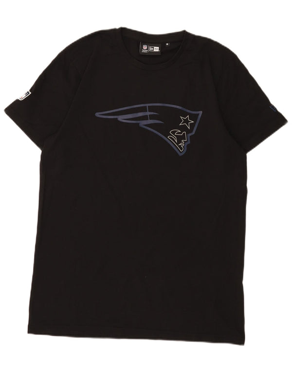 NFL Mens New England Patriots Graphic T-Shirt Top Medium Black Cotton