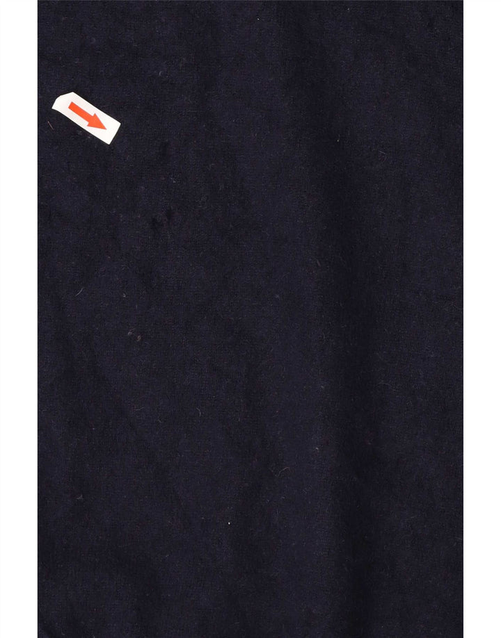 Marks & Spencer Mens V-Neck Jumper Sweater Large Navy Blue Cashmere