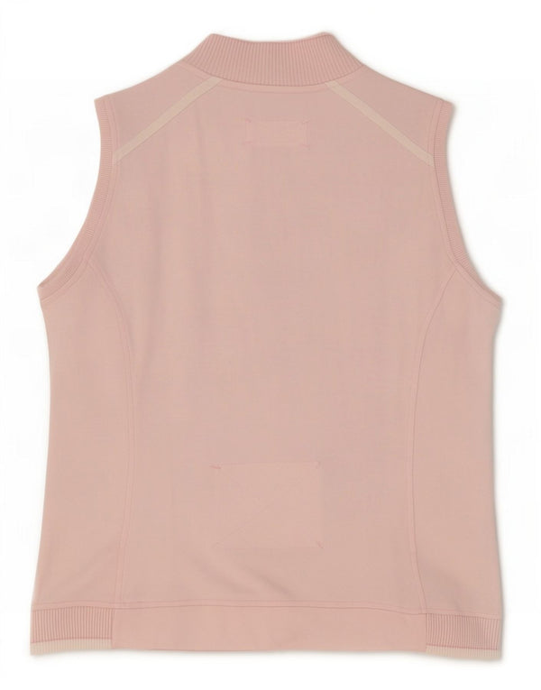 Champion Womens Easy Fit Sleeveless Tracksuit Top Jacket UK 14 Medium Pink