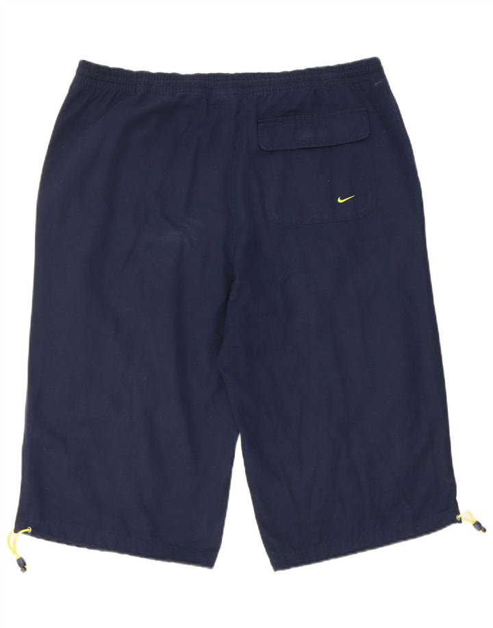 Nike Mens Cargo Bermuda Shorts Medium W36 Navy Blue Cotton Sports