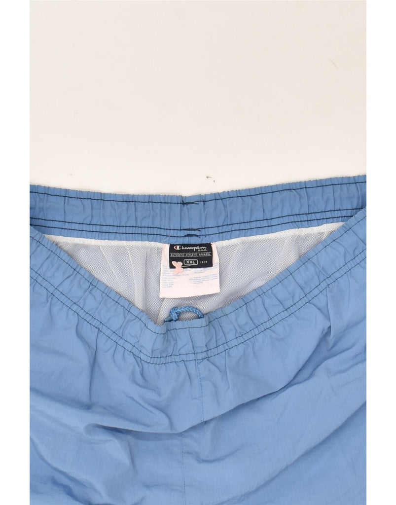 CHAMPION Mens Sport Shorts 2XL Blue Polyester | Vintage Champion | Thrift | Second-Hand Champion | Used Clothing | Messina Hembry 