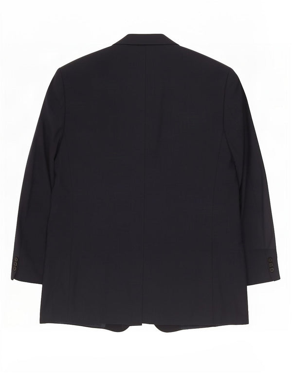 Emanuel Ungaro Mens 3 Button Blazer Jacket IT 64 7XL Navy Blue Wool