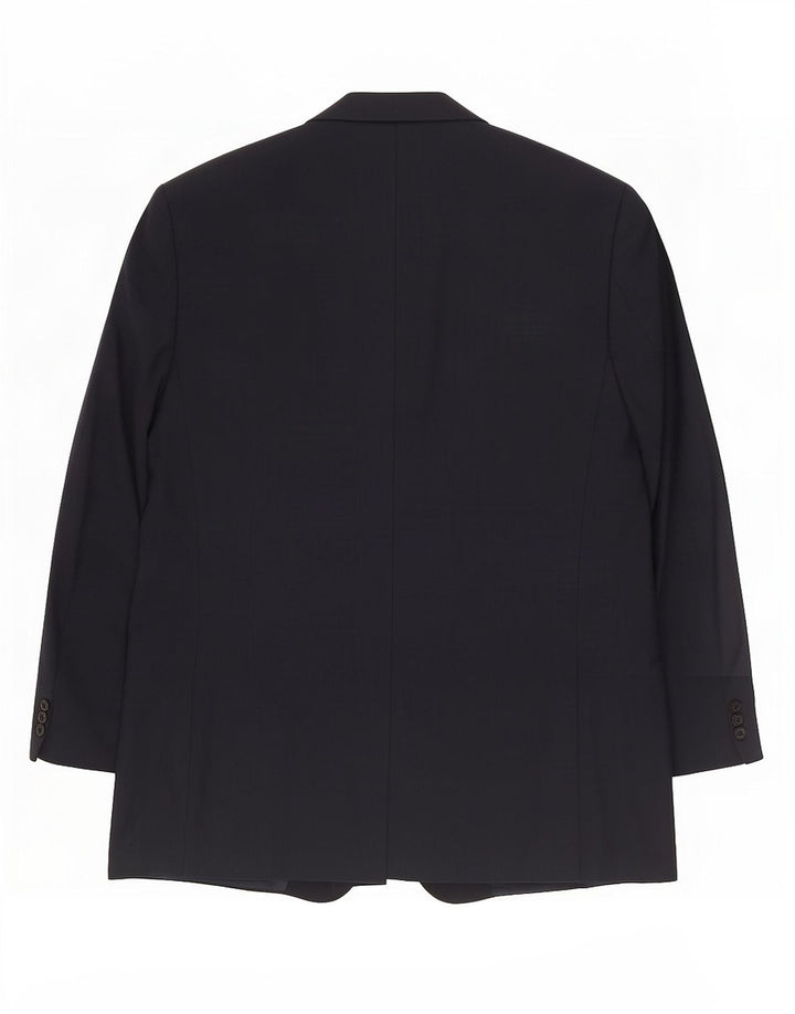 Emanuel Ungaro Mens 3 Button Blazer Jacket IT 64 7XL Navy Blue Wool
