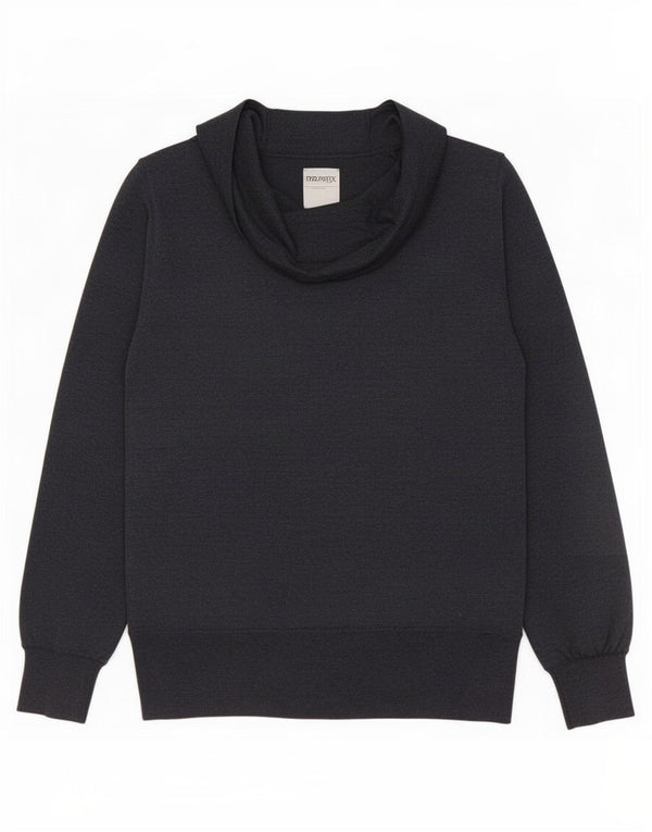 Marks & Spencer Womens Roll Neck Jumper Sweater UK 14 Large Grey Polyamide