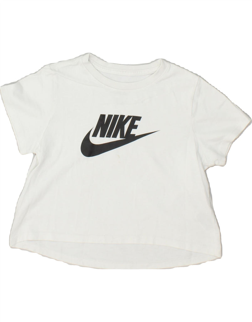 NIKE Boys Graphic T-Shirt Top 10-11 Years Medium White | Vintage Nike | Thrift | Second-Hand Nike | Used Clothing | Messina Hembry 
