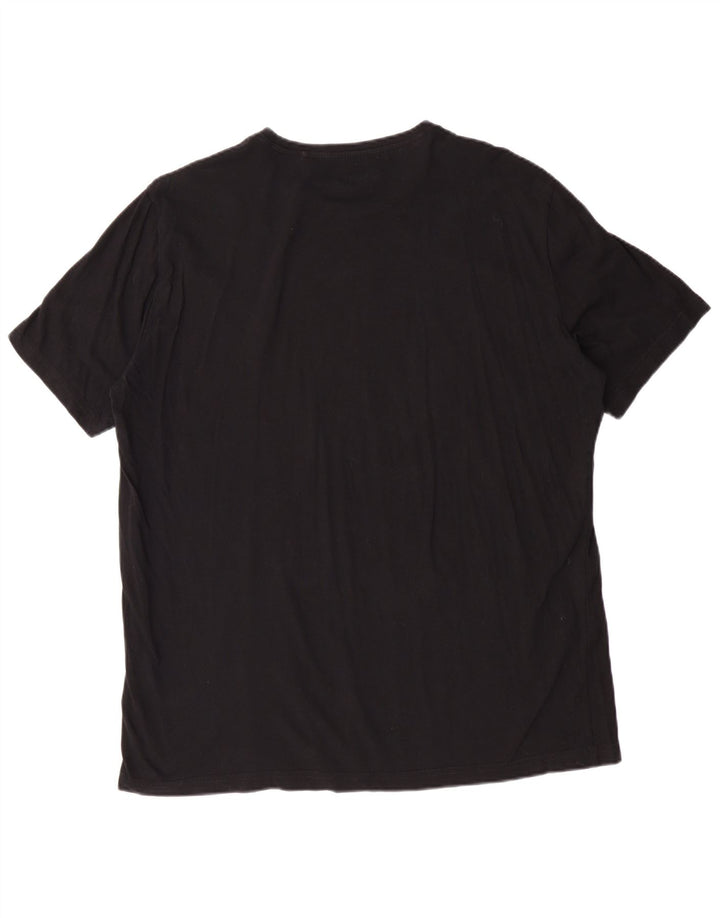 MUSTANG Mens Graphic T-Shirt Top XL Black Cotton