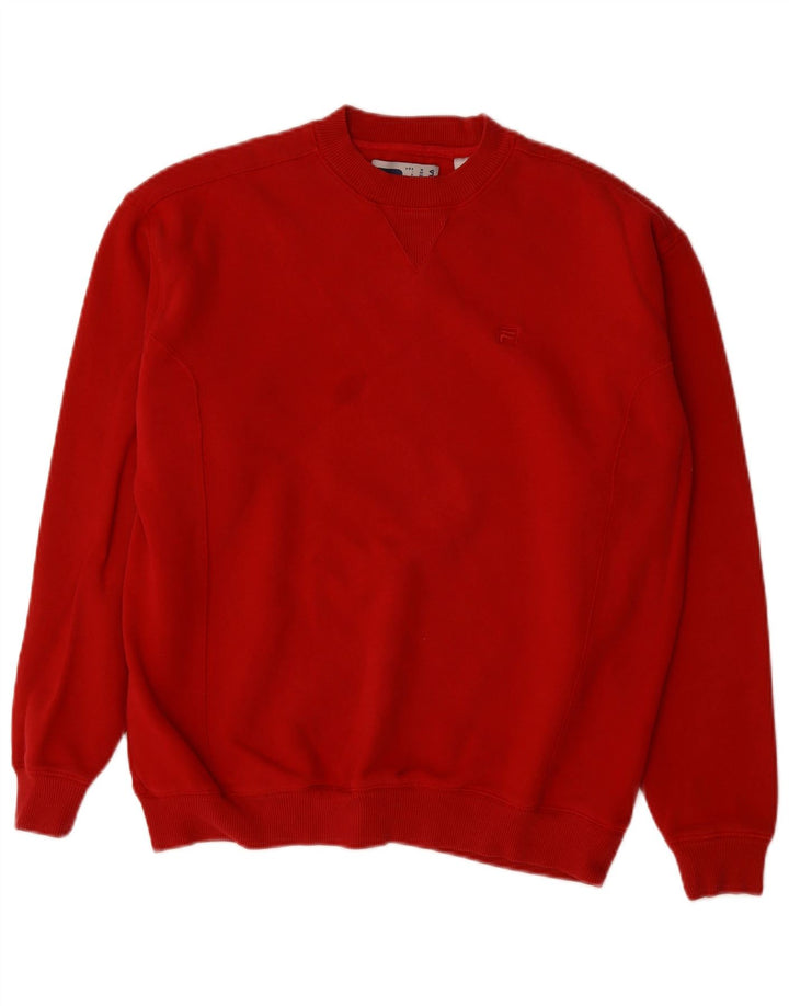 FILA Mens Sweatshirt Jumper Medium Red Cotton